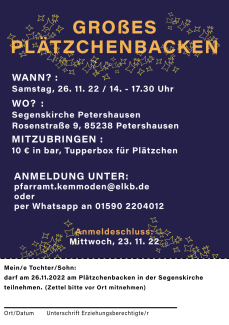 Flyer Plätzchenbacken