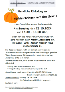Plakat Kürbisschnitzen