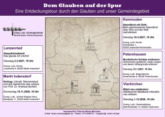 Plakat Dem glauben auf der Spur