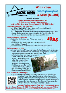 Fach-/Ergänzungskraft gesucht