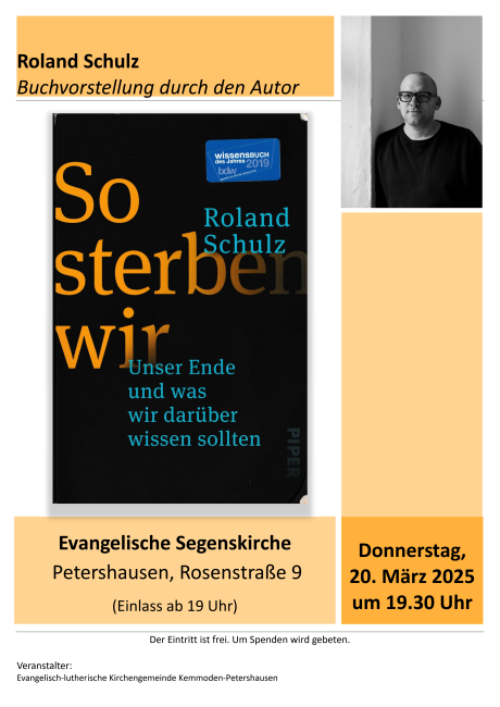 So sterben wir - Buchvorstellung vom Autor